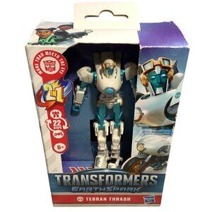 Transformers Earthspark Terran Thrash 2In1 Action Figure Robot To Motorcycle 6+